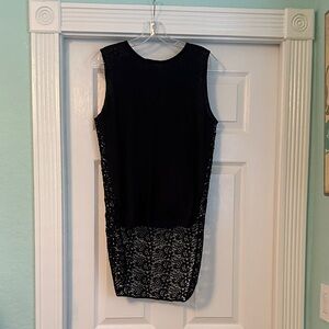 Chic Black Lace Women's Tunic